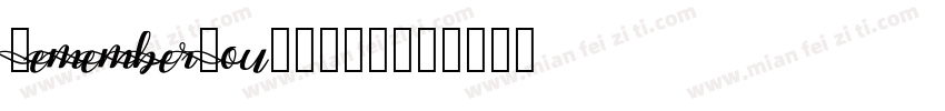 RememberYou 字体下载字体转换